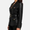 Black Biker Blazer Jacket Women