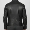 Classic Leather Simple Jacket For Men in Black