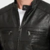 Black Johnson Jacket Mens