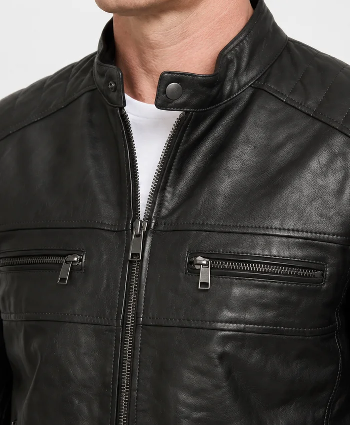 Black Johnson Jacket Mens