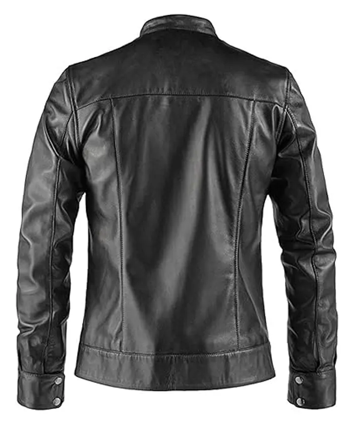 Black Leather Frankenstein Jacket