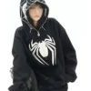 Black Spider Fleece Hoodie