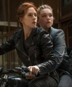 Black Widow 2021 Black Real Leather Jacket