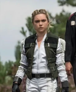 Black Widow Florence Pugh Military Cotton Yelena Belova Green Jacket For Sale