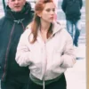 Black Widow Scarlet Johansson White Hooded Jacket
