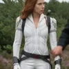 Black Widow White Leather Jacket