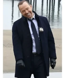 Blue Bloods Donnie Wahlberg Blue Wool Coat