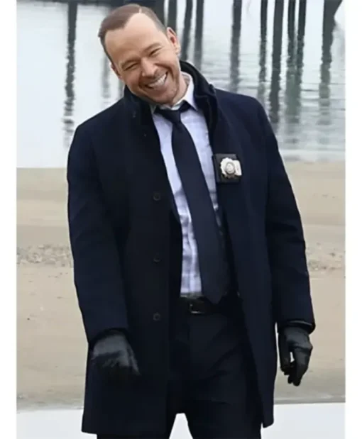 Blue Bloods Donnie Wahlberg Blue Wool Coat