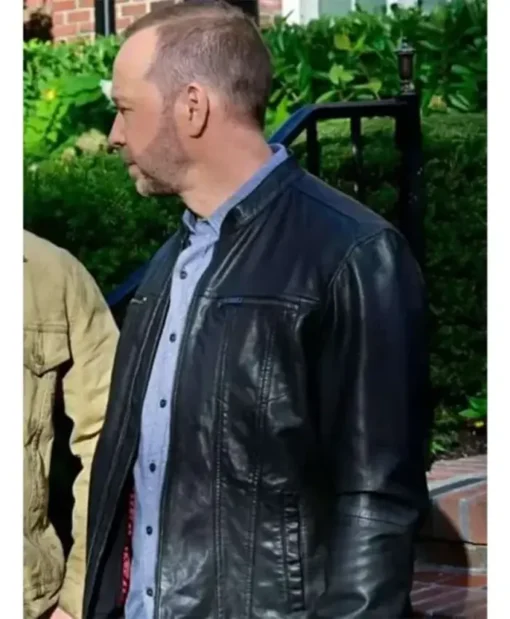 Blue Bloods Donnie Wahlberg Leather Black Jacket