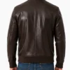 Bomber Men Leather Front Zip Jacket