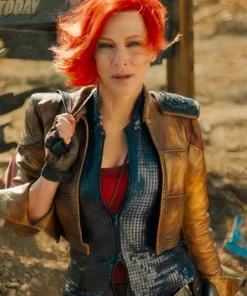 Borderlands Cate Blanchett Leather Brown Jacket