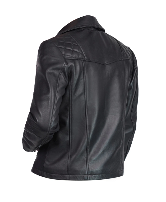 Boss Level Dai Feng Leather Black Jacket