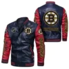 Boston Bruins NHL Team Full Zip-Up Leather Jacket For Men And Women For Sale