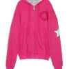 Boys Lie Fleece Pink Zipper Hoodie