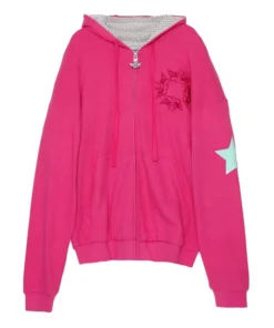 Boys Lie Fleece Pink Zipper Hoodie