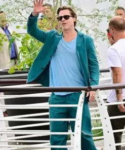 Brad Pitt Babylon Teal Suit