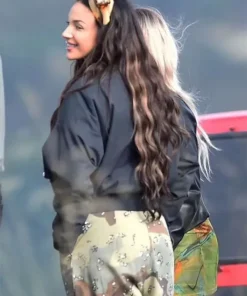 Brassic S05 Michelle Keegan Satin Bomber Black Jacket