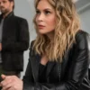 Brazen Alyssa Milano Black Motorcycle Leather Jacket