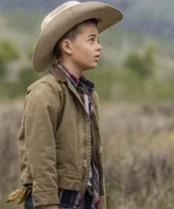 Brecken Merrill Yellowstone Season 03 Tate Dutton Brown Cotton Jacket