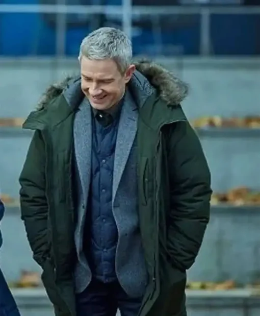 Breeders 2020 Martin Freeman Green Hooded Jacket