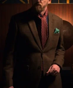 Brendan Hunt TV Series Ted Lasso Coach Beard Brown Blazer