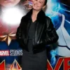 Brie Larson Bomber Black Leather Jacket