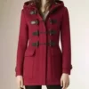 Brit Blackwell Burgundy Duffle Coat