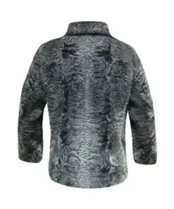 Broadtail Sawarka Persian Karakul Astrakhan Lamb Fur Grey Winter Jacket