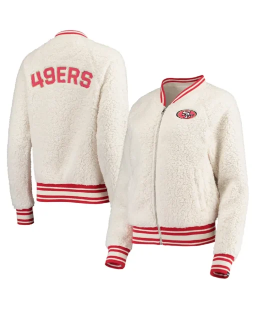 Brook Conn San Francisco 49ers Sherpa Bomber Jacket