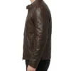 Men Brownish Classic Leather Jacket