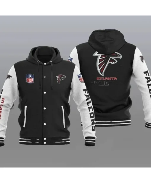 Buddy Atlanta Falcons Baseball Varsity Jacket With Hood