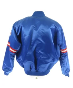 Buffalo Bills Jock Vintage 80s Blue Satin Varsity Jacket For Men and Women