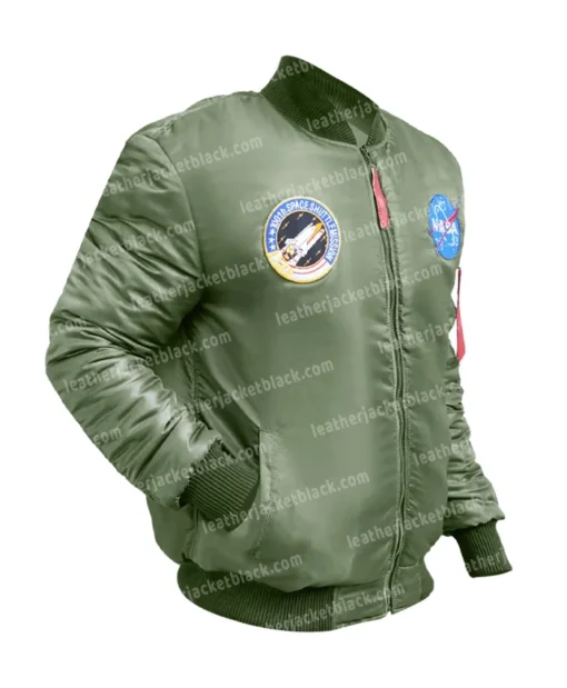 Bultaco Flight Jacket Black And Green Bomber Jacket For Unisex