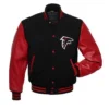 Buster Atlanta Falcons Rise Up Red and Black Varsity Jacket