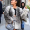 Buy Ariana Grande Singer Fur Grey Coat