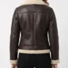 Order Cameron Shearling Dark Brown Fur Jacket