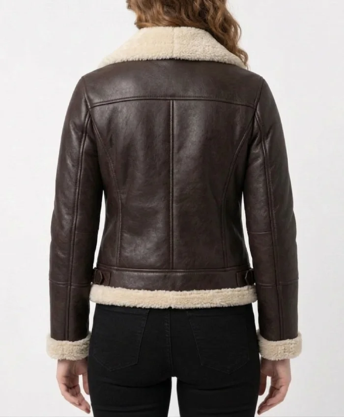 Order Cameron Shearling Dark Brown Fur Jacket