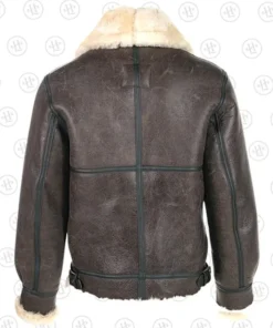 Buy Classic B-3 Sheepskin Brown Leather Jacket For Men And Women