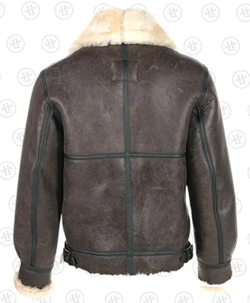 Buy Classic B-3 Sheepskin Brown Leather Jacket For Men And Women