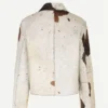 Buy Cowhide Fur Leather Colorblock Jacket For Men And Women