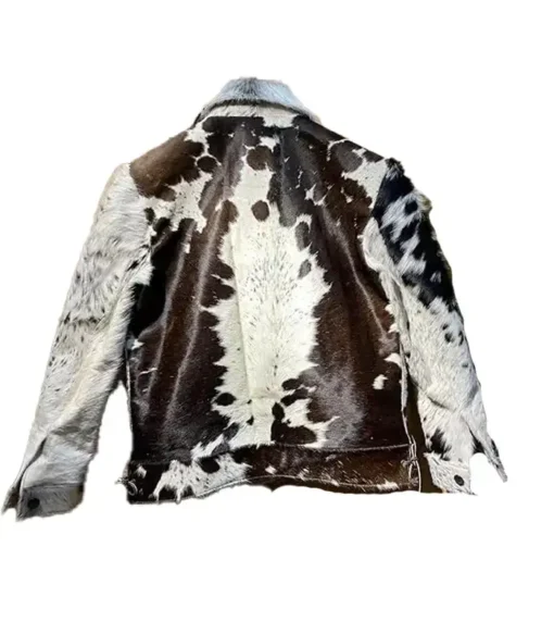 Buy Cowhide Grey And Black Fur Leather Jacket For Men And Women