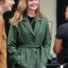 Buy Elle Fanning A Complete Unknown Sylvie Russo Green Wool Coat For Men And Women
