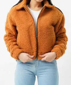 Buy Faux Fur Teddy Camel Brown Jacket For Men And Women