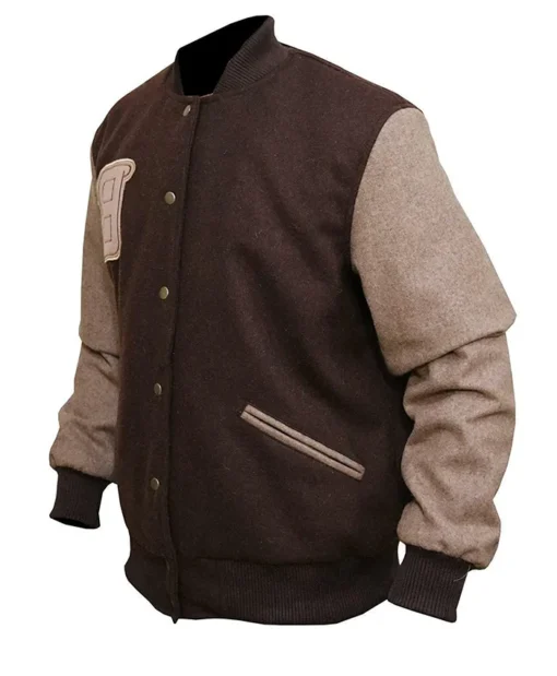 Buy Handmade Hotline Miami Payday 2 Brown B logo Letterman Varsity Unisex Jacket