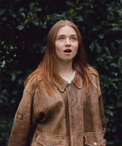 Buy Jessica Barden The end of the fing World Alyssa Grey Cotton Jacket For Men And Women