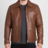 Order this Johnny Brown Leather Jacket