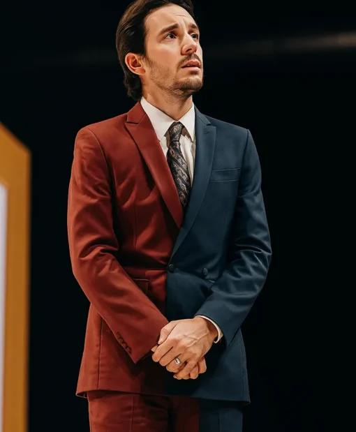 Buy Jordan Peterson Blue & Maroon Classic Suit