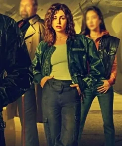 Buy Lift 2024 Úrsula Corberó Black Leather Jacket