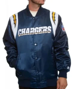 Buy Los Angeles Chargers George Blue Varsity Jacket