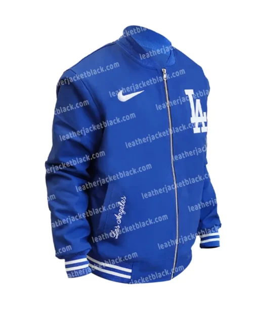 Buy Los Angeles Dodgers Dave Roberts Blue Vintage Bomber Jacket For Men And Women